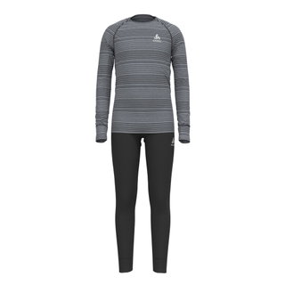 Odlo Long Sleeve Shirt + Trousers Active Warm Eco (warm, soft, brushed inside) Underwear grey/black Kids